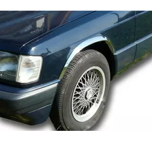 Накладки на арки 1988-1993 (4 шт, нерж) для Mercedes W201 (190) Накладки на арки 1988-1993 (4 шт, нерж) для Mercedes W201 (190)