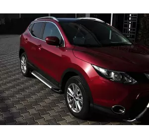 Бокові пороги Line (2 шт., алюм.) для Nissan Qashqai 2014-2021рр Бокові пороги Line (2 шт., алюм.) для Nissan Qashqai 2014-2021рр