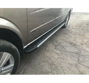 Бокові пороги Duru (2 шт., Алюміній) Довга (ExtraLong) для Mercedes Vito W639 2004-2015рр Бокові пороги Duru (2 шт., Алюміній) Довга (ExtraLong) для Mercedes Vito W639 2004-2015рр