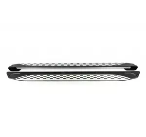 Бокові пороги Shining V1 (2 шт., Алюміній) для Ford Courier 2014-2023 рр Бокові пороги Shining V1 (2 шт., Алюміній) для Ford Courier 2014-2023 рр