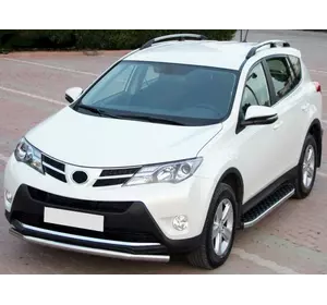 Бокові пороги BlackLine (2 шт, алюміній) для Toyota Rav 4 2013-2018 рр Бокові пороги BlackLine (2 шт, алюміній) для Toyota Rav 4 2013-2018 рр