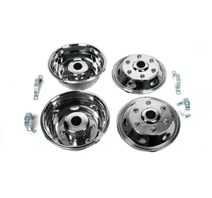 Ковпаки з нержавійки Exclusive V1 (2-котковий) для Mercedes Sprinter W901-905 1995-2006 рр Ковпаки з нержавійки Exclusive V1 (2-котковий) для Mercedes Sprinter W901-905 1995-2006 рр