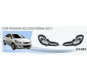 Противотуманки (галогенні) для Hyundai Accent Solaris 2011-2017 рр