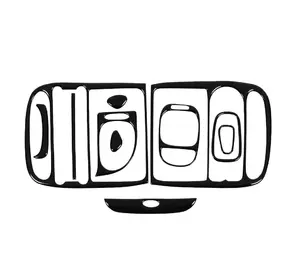 Накладки на панель Чорний для Hyundai H200, H1, Starex 1998-2007 рр Накладки на панель Чорний для Hyundai H200, H1, Starex 1998-2007 рр