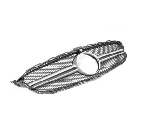 Передня решітка AMG Silver 2014-2018, без камери для Mercedes C-сlass W205 рр Передня решітка AMG Silver 2014-2018, без камери для Mercedes C-сlass W205 рр