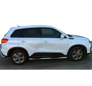 Бічні труби (2 шт., нерж) для Suzuki Vitara 2015-2024 рр Бічні труби (2 шт., нерж) для Suzuki Vitara 2015-2024 рр