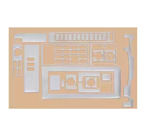 Накладки на панель (Meric) Алюміній для Mercedes T2 (507-814) Накладки на панель (Meric) Алюміній для Mercedes T2 (507-814)