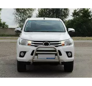 Передній захист WT023 (нерж) для Toyota Hilux 2015-2024 рр Передній захист WT023 (нерж) для Toyota Hilux 2015-2024 рр