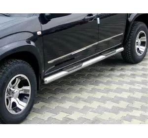 Бічні труби для стандартної бази (2 шт, нерж) для Toyota Rav 4 2006-2013 років Бічні труби для стандартної бази (2 шт, нерж) для Toyota Rav 4 2006-2013 років