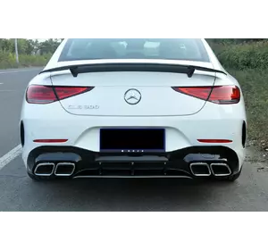 Задній дифузор з насадками GT63 для Mercedes CLS C257 2018-рр Задній дифузор з насадками GT63 для Mercedes CLS C257 2018-рр