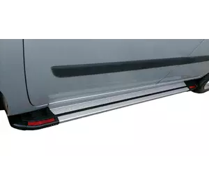 Бокові пороги Rainbow (2 шт, алюм) Коротка база для Renault Kangoo 2008-2020 рр Бокові пороги Rainbow (2 шт, алюм) Коротка база для Renault Kangoo 2008-2020 рр