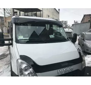 Козирьок на лобове скло V1 (чорний глянець, 5мм) для Iveco Daily 2006-2014 рр Козирьок на лобове скло V1 (чорний глянець, 5мм) для Iveco Daily 2006-2014 рр