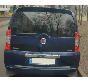 Накладка над номером (нерж.) Carmos - Турецька сталь для Fiat Fiorino/Qubo 2008-2024 рр Накладка над номером (нерж.) Carmos - Турецька сталь для Fiat Fiorino/Qubo 2008-2024 рр
