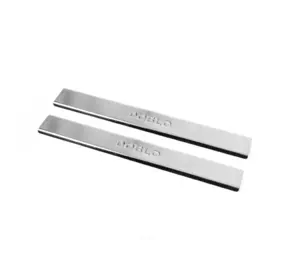 Накладки на пороги Carmos V2 (2 шт, нерж.) для Fiat Doblo II 2010-2022 рр Накладки на пороги Carmos V2 (2 шт, нерж.) для Fiat Doblo II 2010-2022 рр