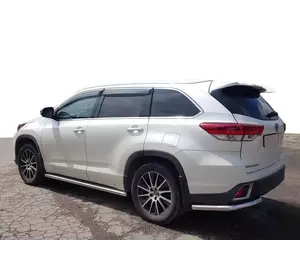 Задні куточки (2 шт., нерж) для Toyota Highlander 2013-2019 рр Задні куточки (2 шт., нерж) для Toyota Highlander 2013-2019 рр