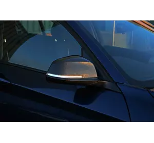 Накладки на дзеркала (2 шт, натуральний карбон) для BMW 1 серія F20/21 2011-2019 рр