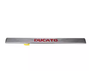 Планка над номером LED (нерж.) Червона підсвітка для Fiat Ducato 2006-2024 та рр Планка над номером LED (нерж.) Червона підсвітка для Fiat Ducato 2006-2024 та рр