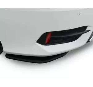 Флап накладки на задній бампер (2 шт, чорні) для Honda Civic Sedan X 2016-2021 рр