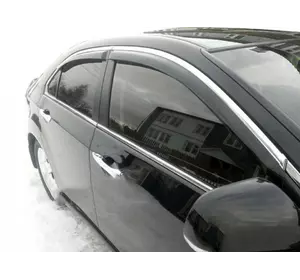 Вітровики з хром молдингом (4 шт, HIC) для Toyota Camry 2011-2018 рр