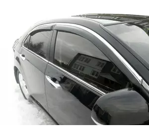 Вітровики з хром молдингом (4 шт, HIC) для Toyota Camry 2011-2018 рр Вітровики з хром молдингом (4 шт, HIC) для Toyota Camry 2011-2018 рр