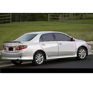 Накладка на задній бампер (під фарбування) для Toyota Corolla 2007-2013 років Накладка на задній бампер (під фарбування) для Toyota Corolla 2007-2013 років