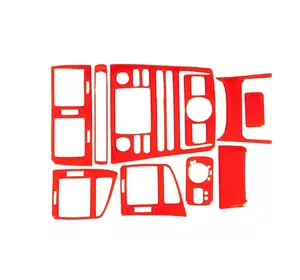 Накладки на панель 1999-2002 (червоний колір) для Seat Ibiza рр
