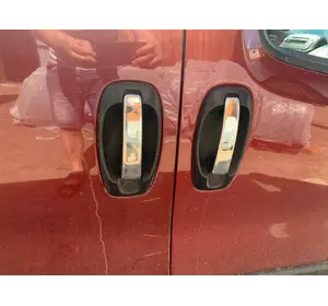 Накладки на ручки (4 шт., Нерж.) Carmos - Турецька сталь для Fiat Doblo II 2010-2022 рр Накладки на ручки (4 шт., Нерж.) Carmos - Турецька сталь для Fiat Doblo II 2010-2022 рр