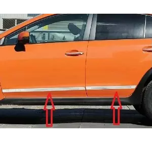 Дверні молдинги (4 шт, пласт) для Subaru XV 2011-2017 рр