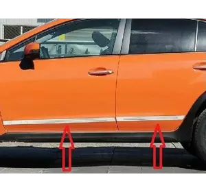 Дверні молдинги (4 шт, пласт) для Subaru XV 2011-2017 рр Дверні молдинги (4 шт, пласт) для Subaru XV 2011-2017 рр