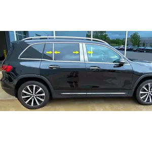 Накладки на стійки (нерж) для Mercedes GLB X247 2019-2024 рр Накладки на стійки (нерж) для Mercedes GLB X247 2019-2024 рр