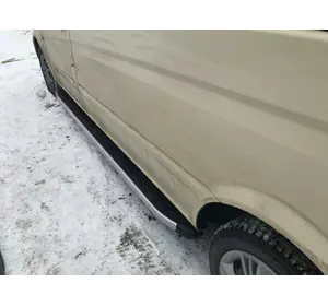 Бокові пороги Fullmond (2 шт., алюм) Коротка/Середня бази для Mercedes Vito / V-class W447 2014-2024 рр Бокові пороги Fullmond (2 шт., алюм) Коротка/Середня бази для Mercedes Vito / V-class W447 2014-2024 рр