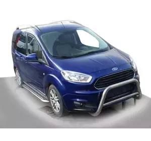 Передній захист WT005 (нерж) для Ford Courier 2014-2023 рр Передній захист WT005 (нерж) для Ford Courier 2014-2023 рр