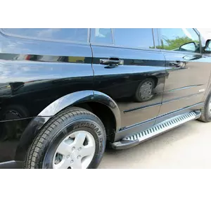 Бокові пороги Line (2 шт., алюм) для SsangYong Kyron 2008-2024 рр Бокові пороги Line (2 шт., алюм) для SsangYong Kyron 2008-2024 рр