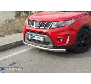 Передній захист Texas (60мм, нерж) для Suzuki Vitara 2015-2024 рр Передній захист Texas (60мм, нерж) для Suzuki Vitara 2015-2024 рр