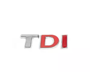 Напис TDI (під оригінал) T-хром, DI-червона для Volkswagen Passat B8 2015-2024 рр