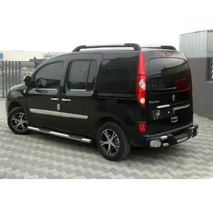 Бічні труби (2 шт., нерж.) 70мм, коротка база з пластиковими вставками для Mercedes Citan 2013-2021 рр Бічні труби (2 шт., нерж.) 70мм, коротка база з пластиковими вставками для Mercedes Citan 2013-2021 рр