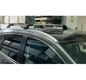 Поперечний багажник на вбудовані рейлінги Strong (2 шт) Сірий для Honda CRV 2012-2016 рр