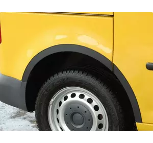 Накладки на арки (чорний мат) Коротка база, 1 зсувні двері (метал) для Volkswagen Caddy 2004-2010 рр Накладки на арки (чорний мат) Коротка база, 1 зсувні двері (метал) для Volkswagen Caddy 2004-2010 рр