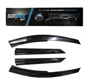 Вітровики (4 шт., Sunplex Sport) для Toyota Prius 2009-2015 рр Вітровики (4 шт., Sunplex Sport) для Toyota Prius 2009-2015 рр