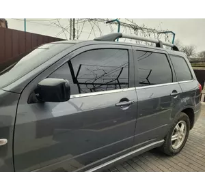 Нижня окантовка вікон (6 шт, нерж) для Mitsubishi Outlander 2001-2006 рр Нижня окантовка вікон (6 шт, нерж) для Mitsubishi Outlander 2001-2006 рр