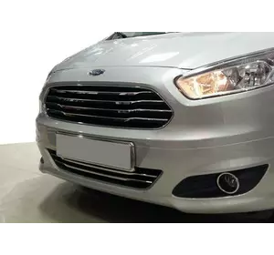 Накладки на решітку OmsaLine (2014-2018, 4 шт, нерж) для Ford Courier рр Накладки на решітку OmsaLine (2014-2018, 4 шт, нерж) для Ford Courier рр