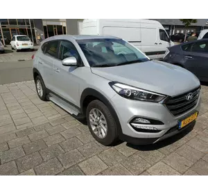 Бокові пороги Allmond Grey (2 шт., алюміній) для Hyundai Tucson TL 2016-2021рр Бокові пороги Allmond Grey (2 шт., алюміній) для Hyundai Tucson TL 2016-2021рр