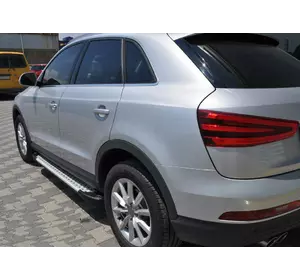 Бокові пороги Allmond (2 шт., алюміній) для Ауди Q3 2011-2019 рр Бокові пороги Allmond (2 шт., алюміній) для Ауди Q3 2011-2019 рр