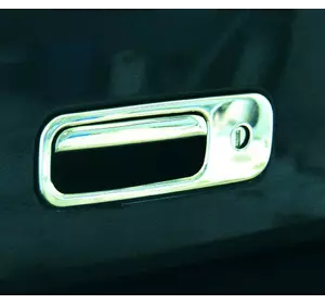 Хром на ручку багажника (нерж) OmsaLine - Італійська нержавіюча сталь для Volkswagen T5 Multivan 2003-2010 рр Хром на ручку багажника (нерж) OmsaLine - Італійська нержавіюча сталь для Volkswagen T5 Multivan 2003-2010 рр