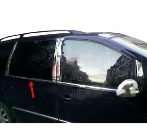 Окантовка вікон (4 шт, нерж) Carmos - Турецька сталь для Volkswagen Sharan 1995-2010 рр Окантовка вікон (4 шт, нерж) Carmos - Турецька сталь для Volkswagen Sharan 1995-2010 рр