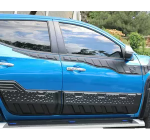 Молдинг двері EuroCap (6 шт, ABS) для Mitsubishi L200 2015-2024 рр