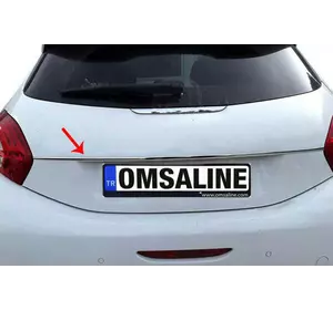 Хром планка над номером OmsaLine (нерж) для Peugeot 208 2012-2019 рр