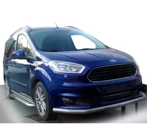 Передній захист ST008 (нерж) для Ford Courier 2014-2023 рр Передній захист ST008 (нерж) для Ford Courier 2014-2023 рр