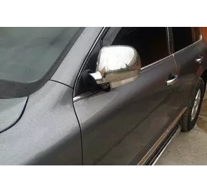 Накладки на дзеркала 2003-2007 (2 шт., нерж) Carmos - Турецька сталь для Volkswagen Touareg рр Накладки на дзеркала 2003-2007 (2 шт., нерж) Carmos - Турецька сталь для Volkswagen Touareg рр