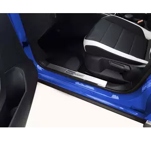 Накладки на пороги WhiteNight (2 шт, нерж.) для Volkswagen T-Roc Накладки на пороги WhiteNight (2 шт, нерж.) для Volkswagen T-Roc